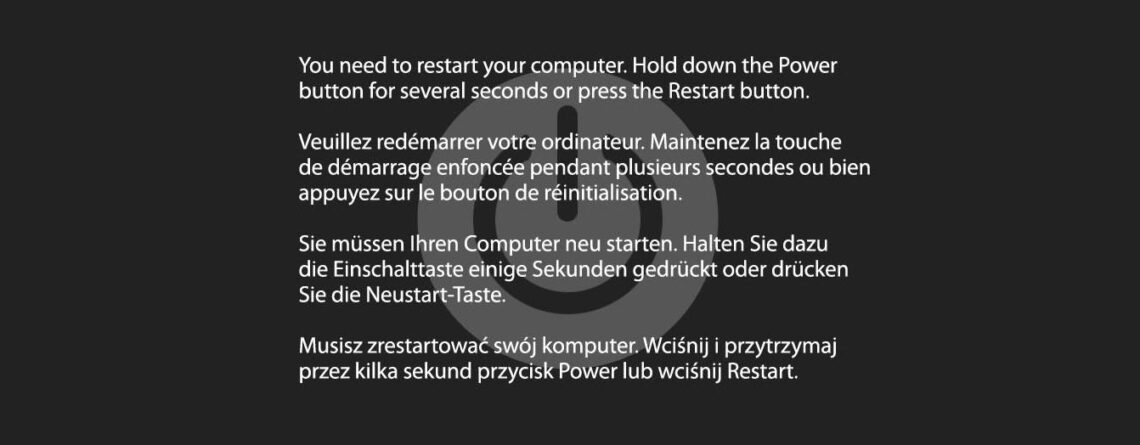 Macbook message d'erreur